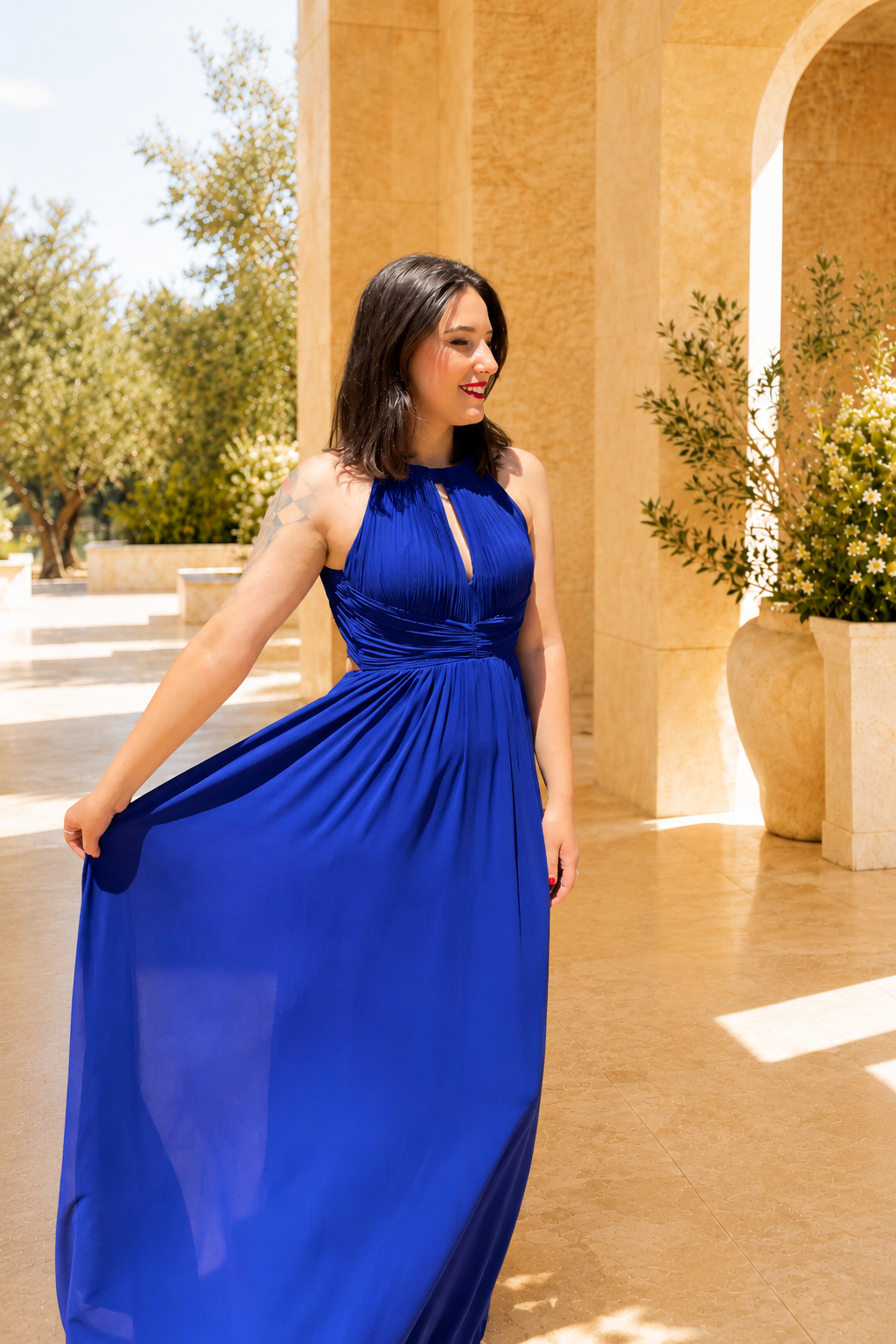 Fabiola Azulón Long Dress