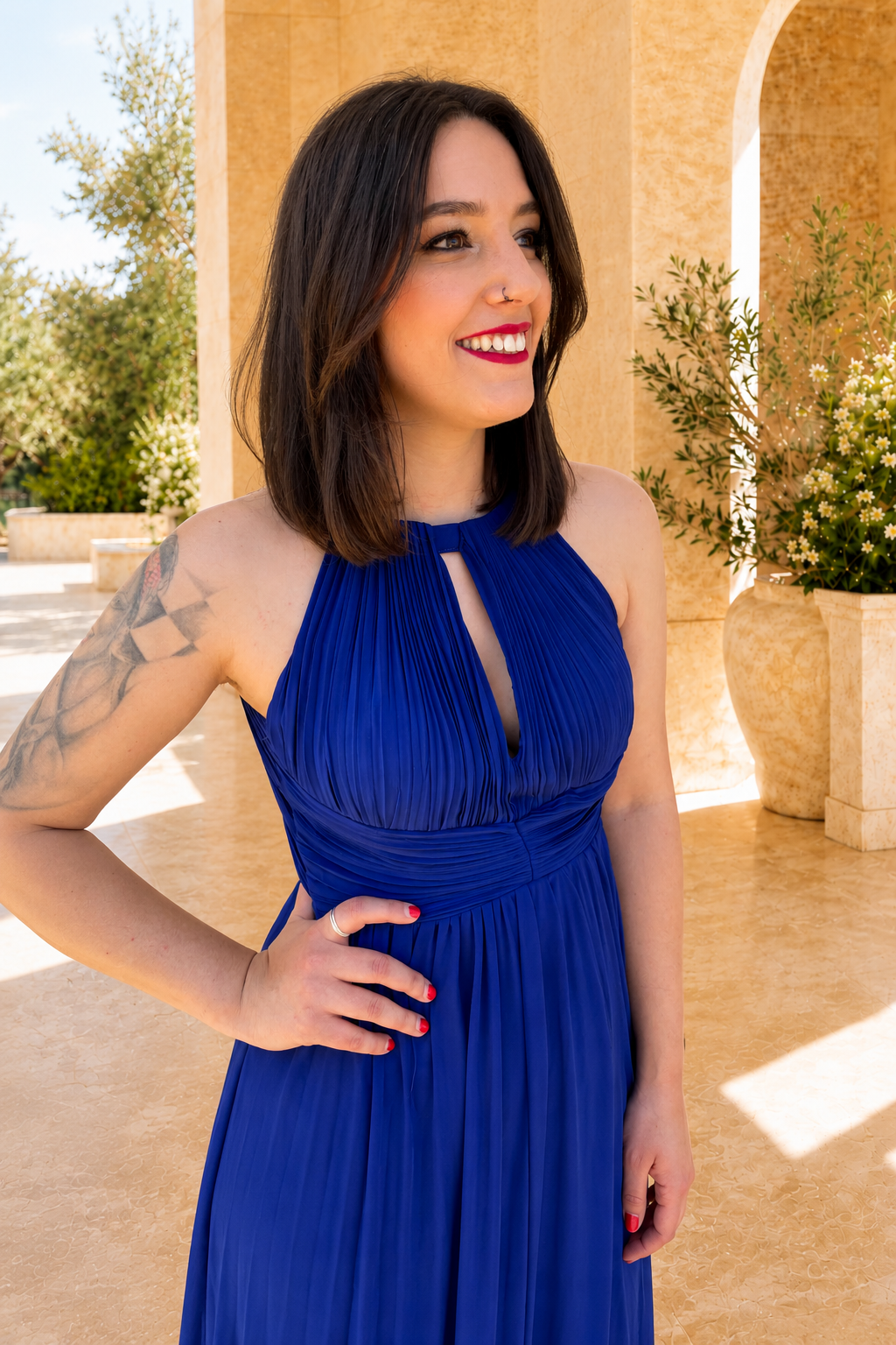 Fabiola Azulón Long Dress