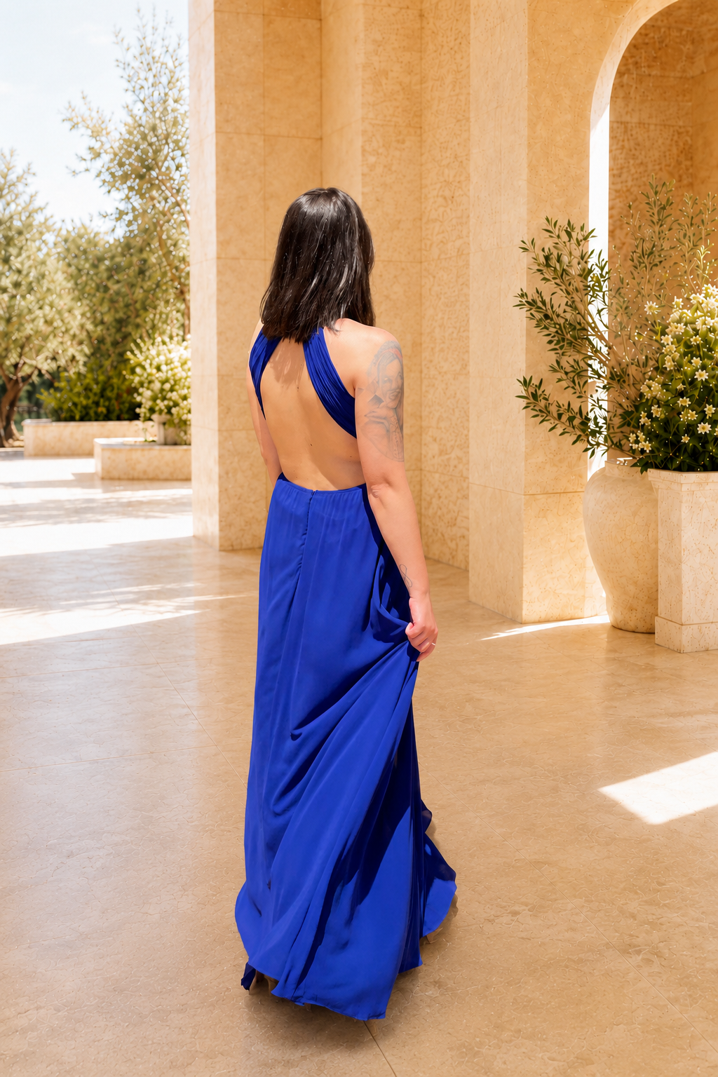 Fabiola Azulón Long Dress