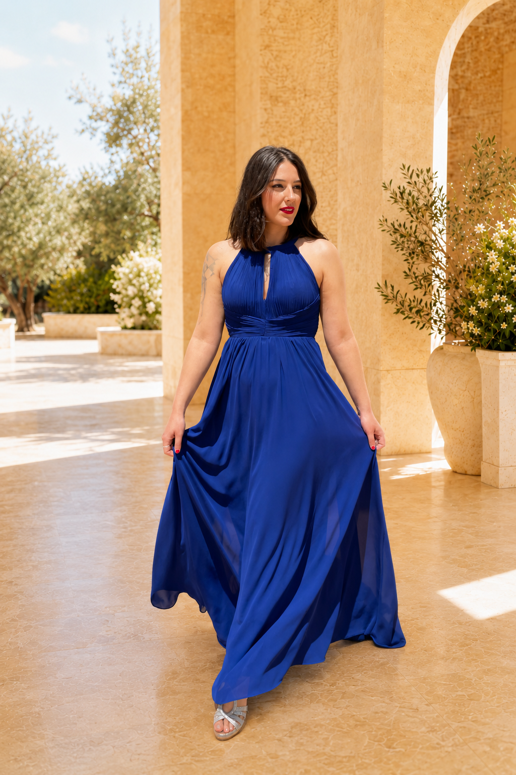 Fabiola Azulón Long Dress
