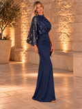 Vestido largo Arish Marino