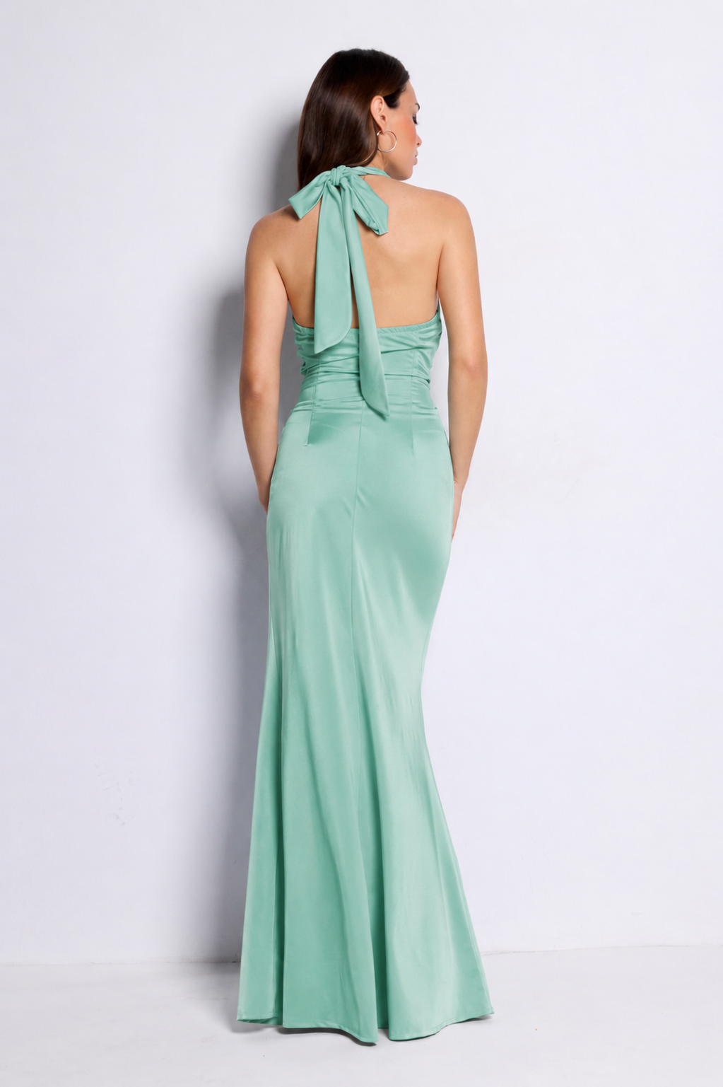 Vestido largo Kareins licra Menta