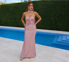 Vestido largo Sicilia Rosa