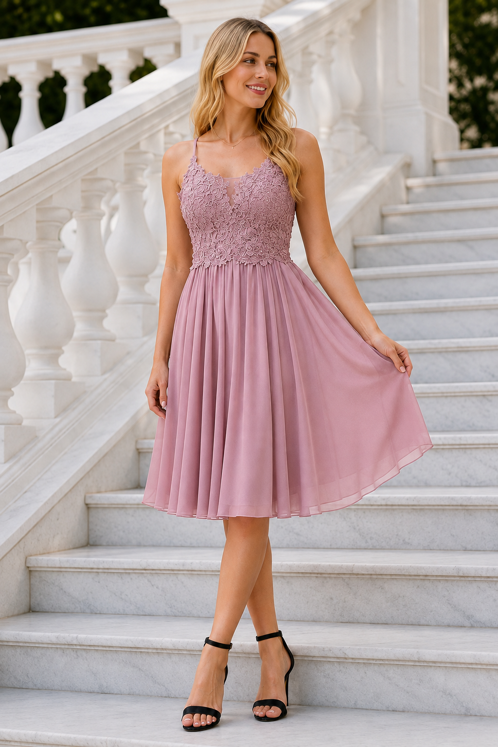 Vestido corto Ivanna Rosa