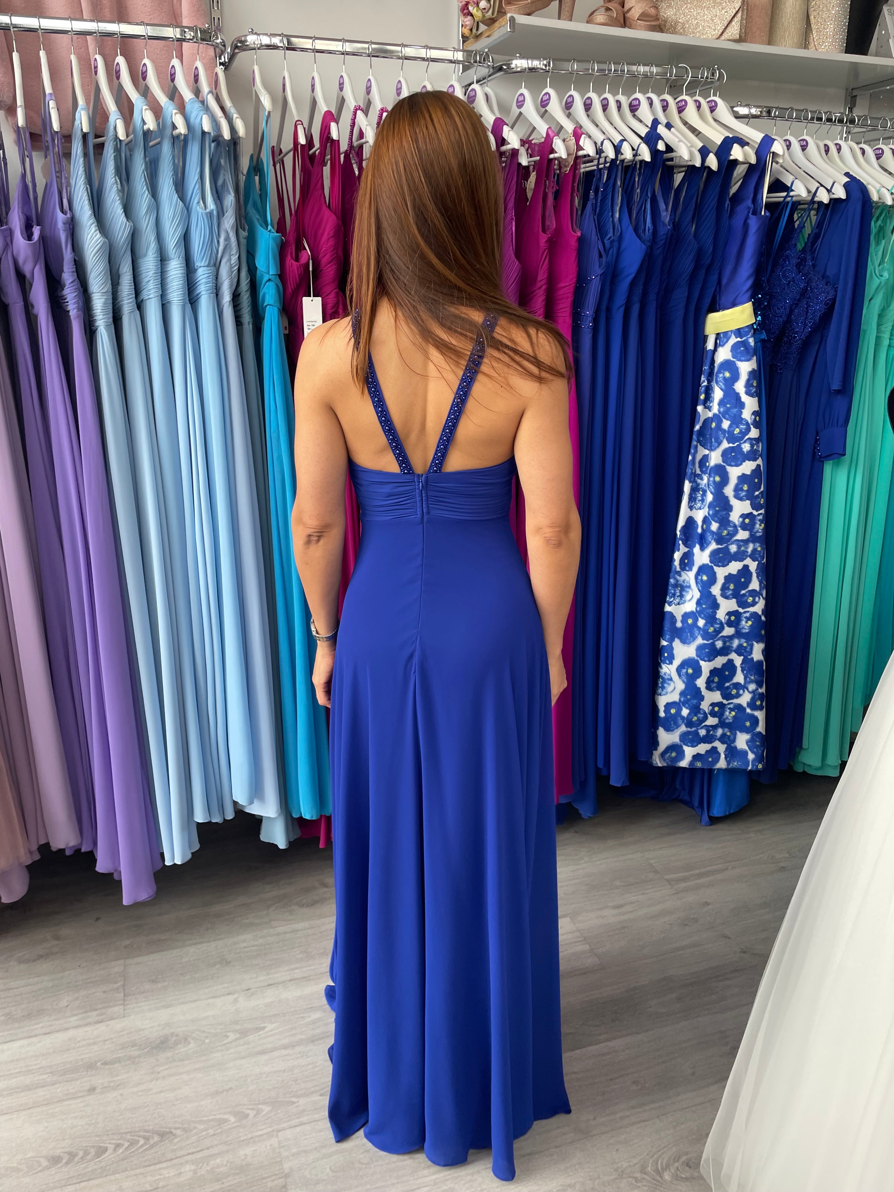 Vestido largo Suhaila azulón