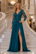 Vestido largo Texas manga larga Petróleo
