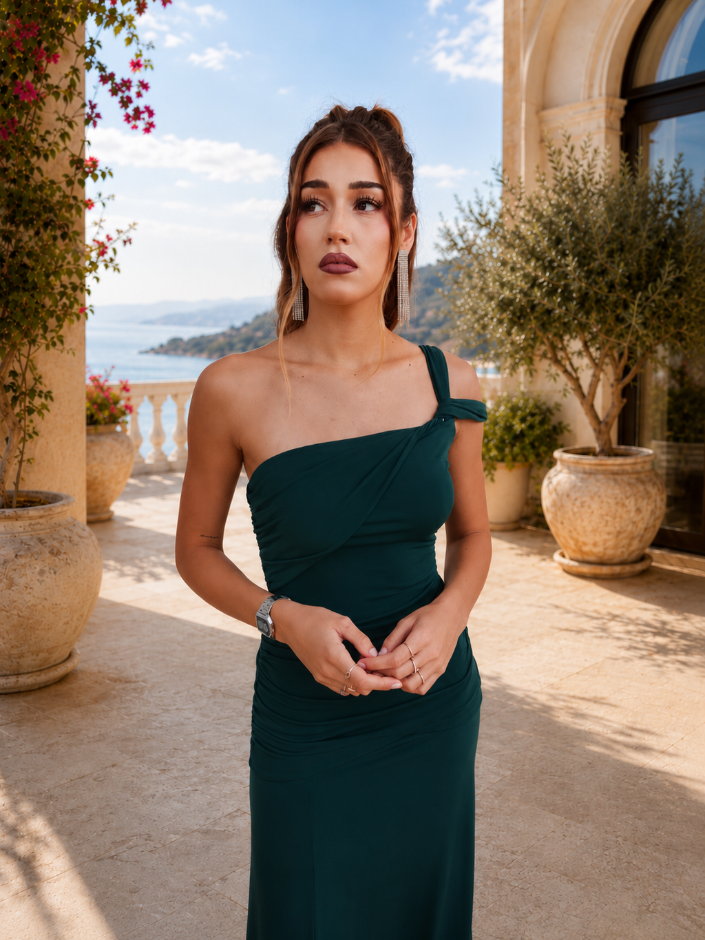 Vestido largo Fiona botella