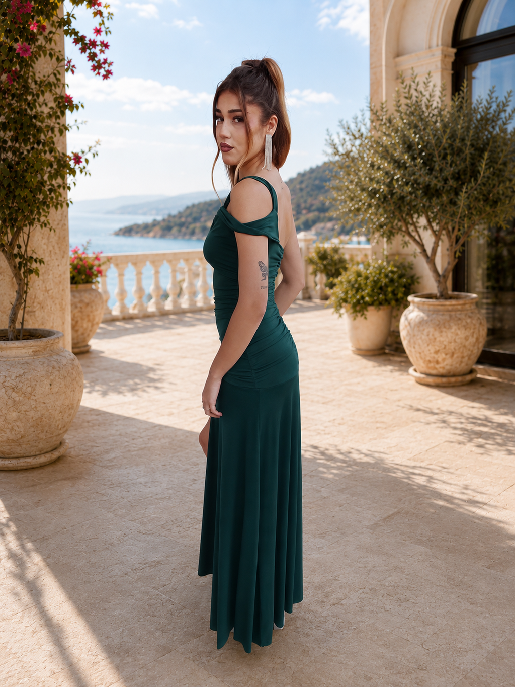 Vestido largo Fiona botella