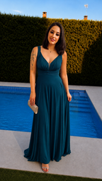 Fayna emerald green dress