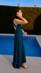 Fayna emerald green dress