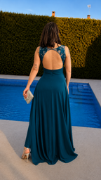 Fayna emerald green dress