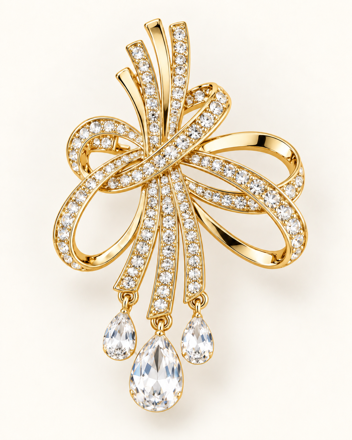 Broche lazo Dorado