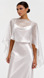 Capa organza satinada plata