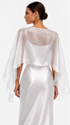 Capa organza satinada plata