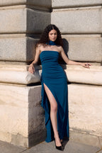 Vestido largo Sidney petróleo