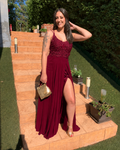 Vestido largo Ivanna Burdeos