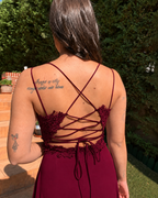 Vestido largo Ivanna Burdeos