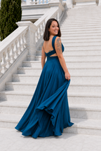 Vestido largo Judith petróleo