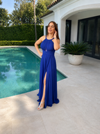 Vestido largo Suhaila azulón