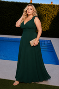 Vestido largo Lola curvy esmeralda