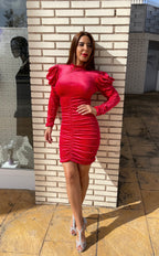 Vestido Kin tachuelas Rojo image 3