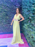 Vestido Rose amarillo limón y cereza image 4