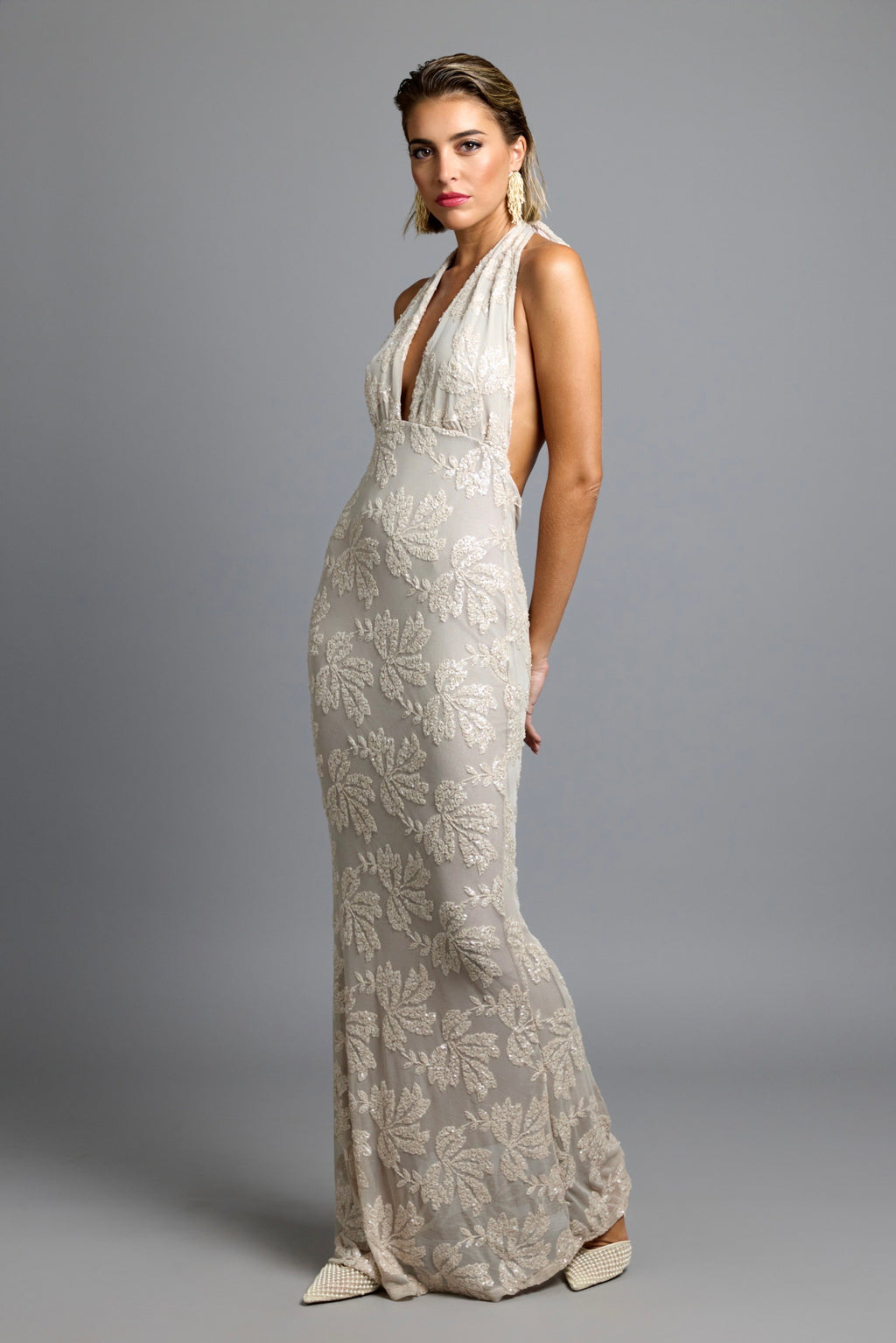 Vestido largo Gara image 7