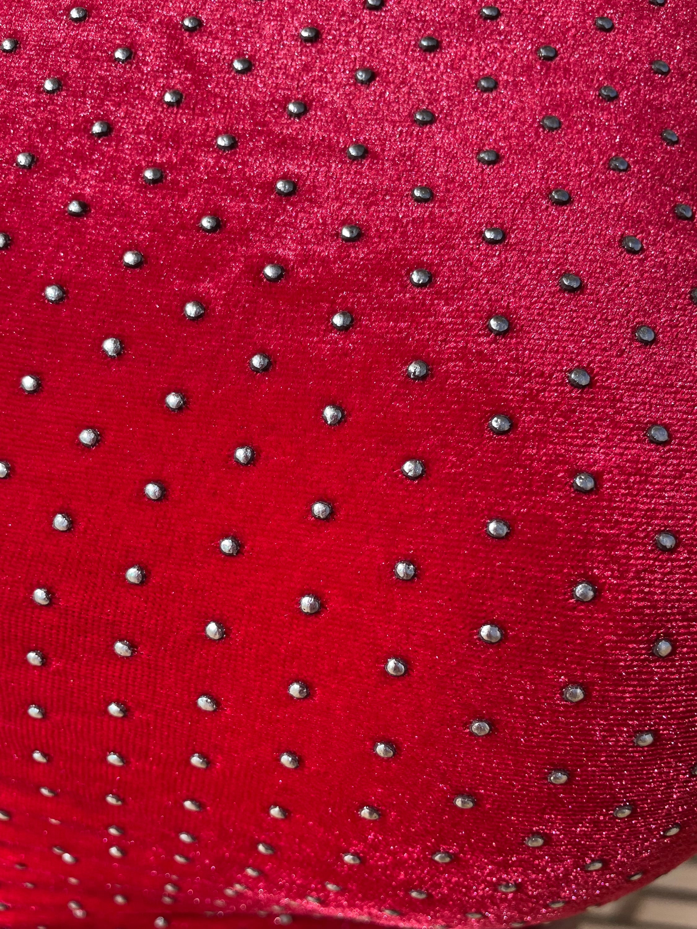 Vestido Kin tachuelas Rojo image 7