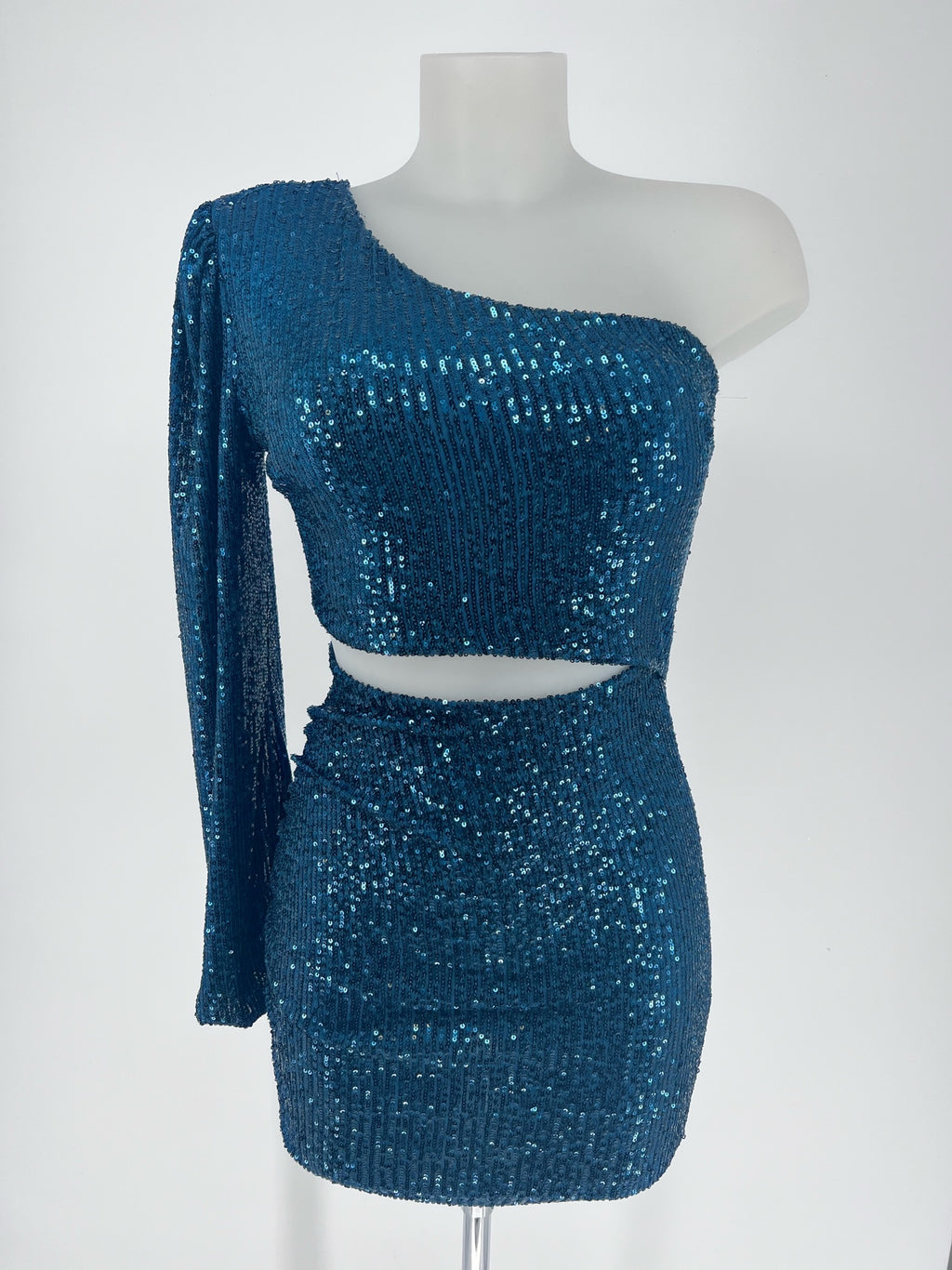 Vestido corto de lentejuelas Naomi petróleo image 7
