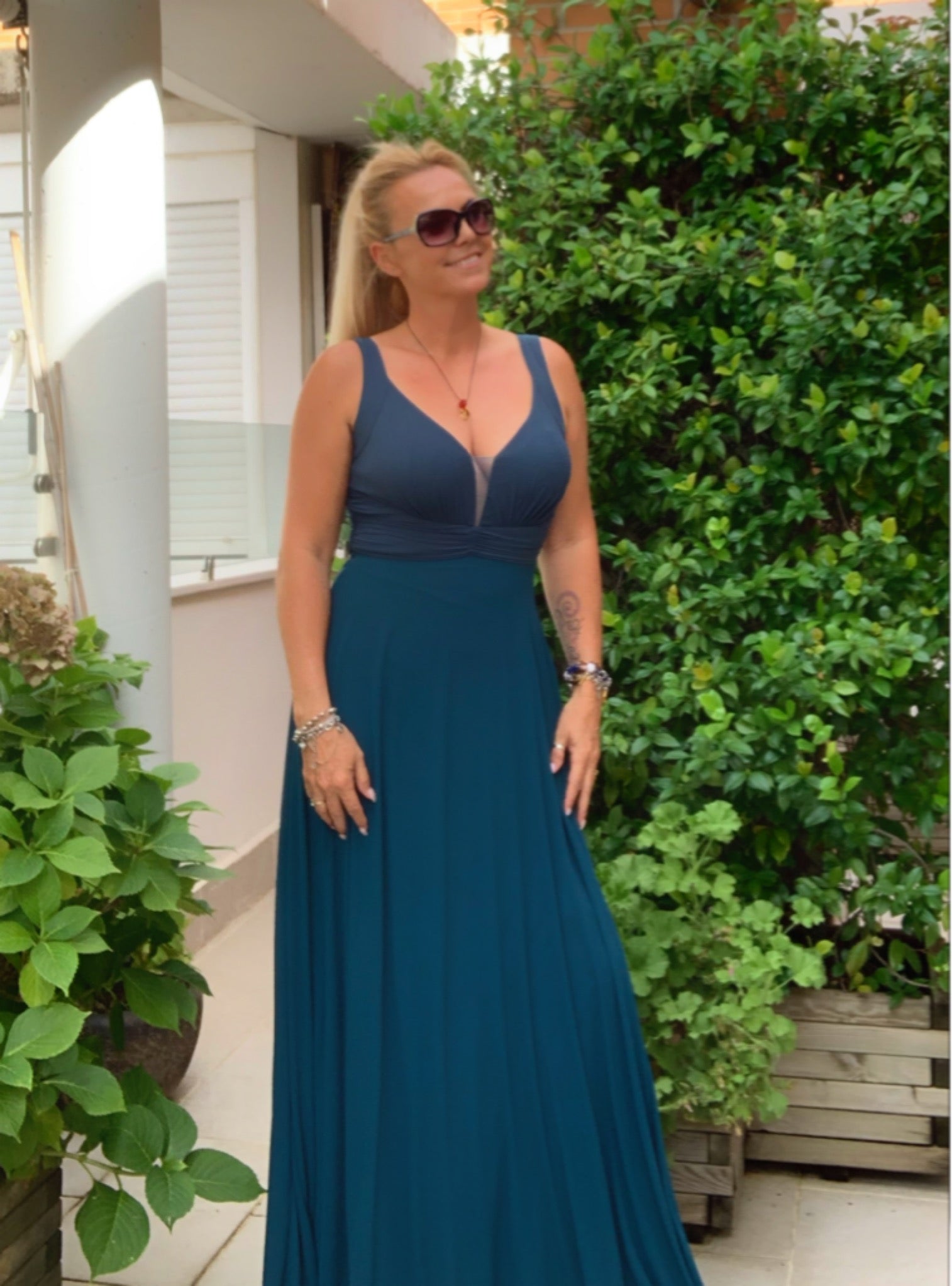 Vestido Fayna verde esmeralda image 4