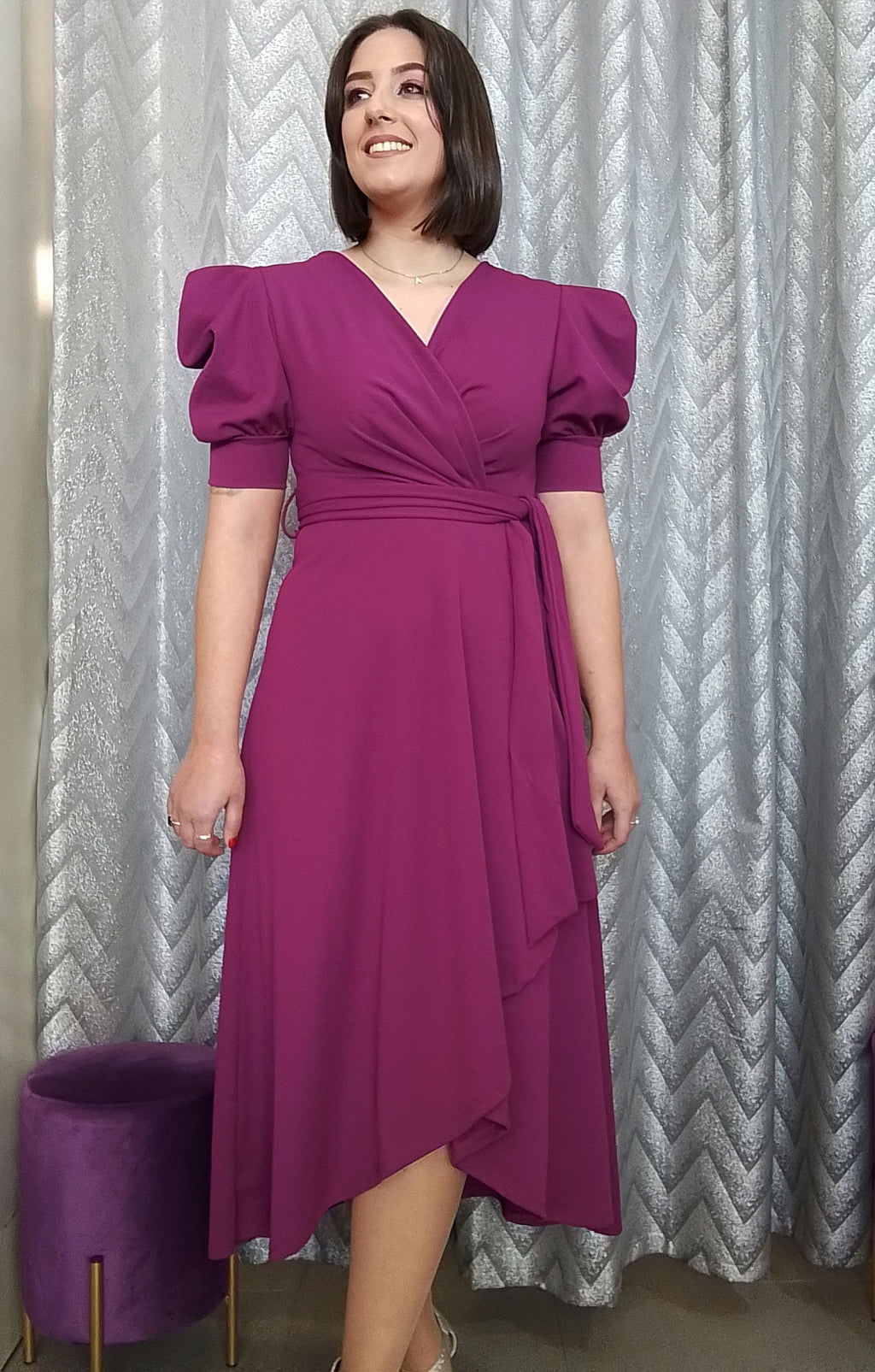 Vestido corto midi Carolina image 4