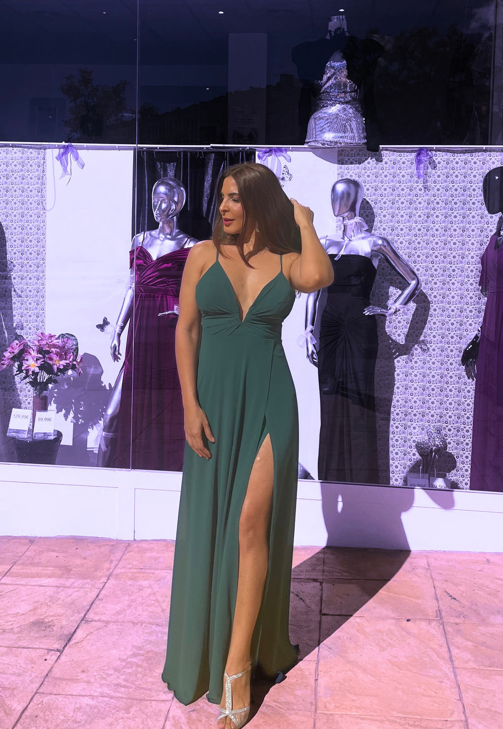 Vestido Yaiza verde Botella image 4
