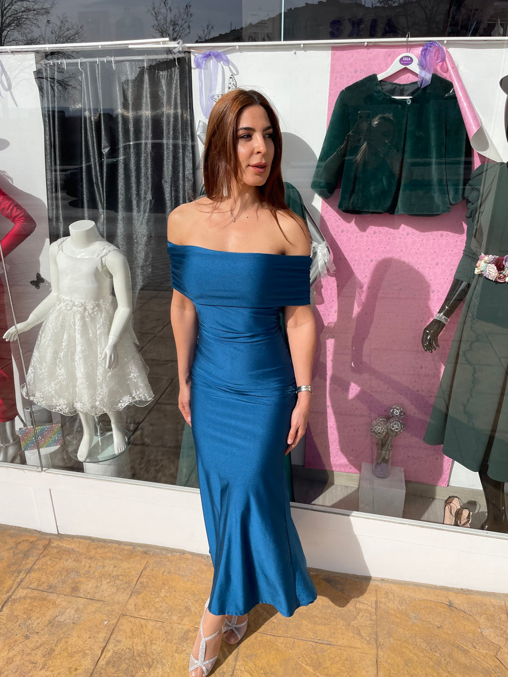 Vestido largo Alaia petróleo  image 8