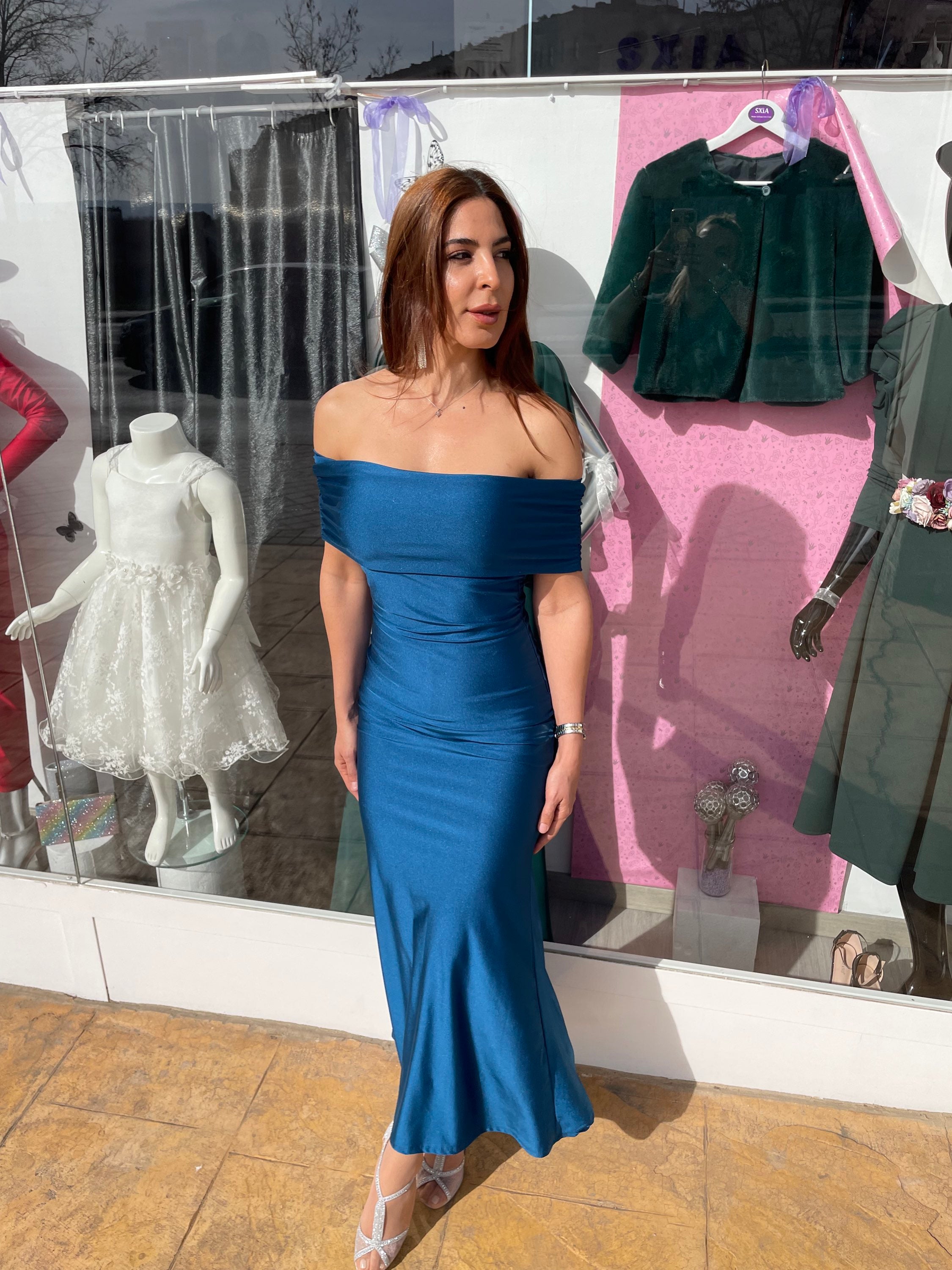 Vestido largo Alaia petróleo  image 8