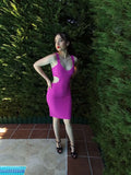Vestido corto canalé Paula image 4