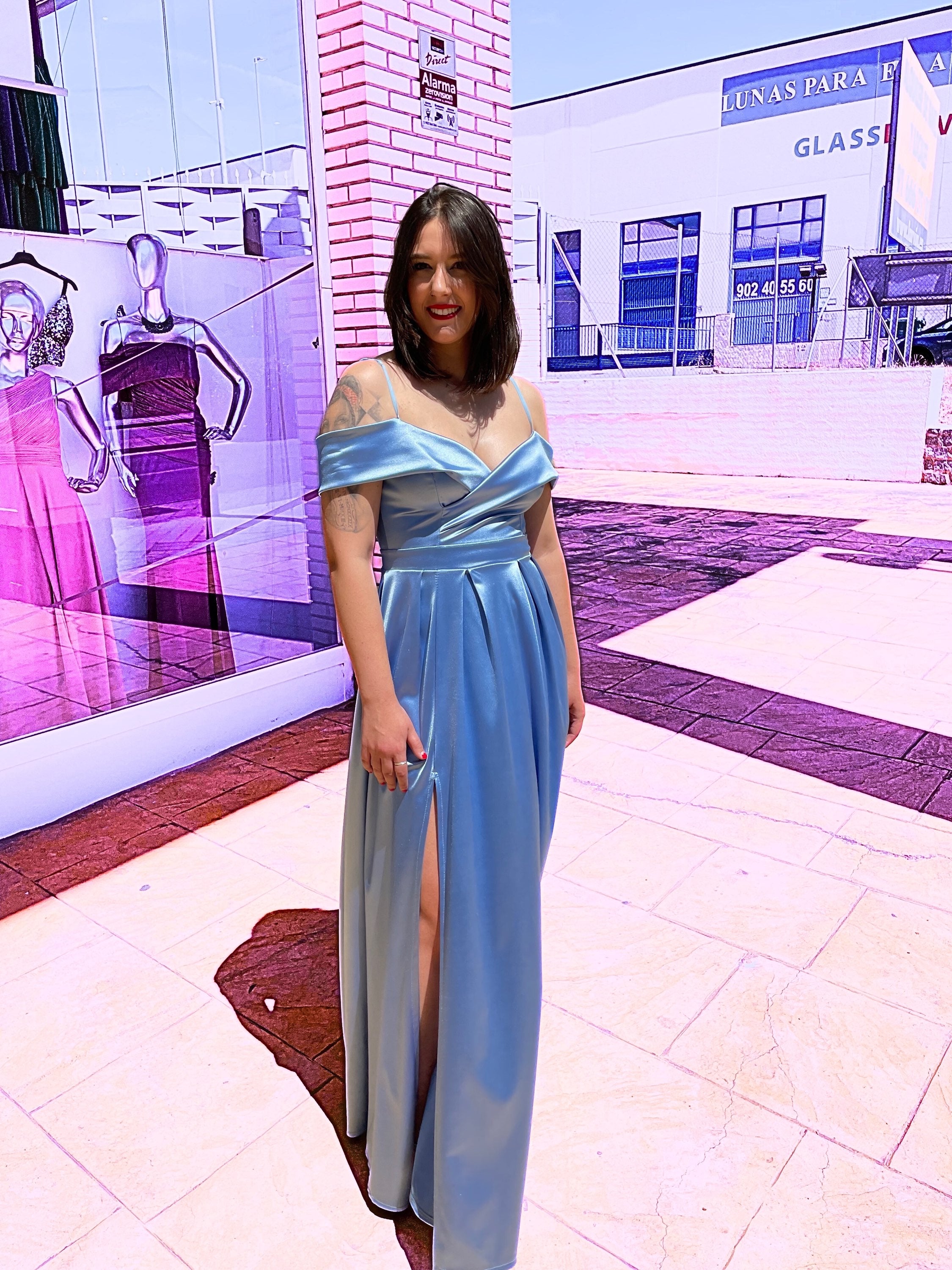  Vestido largo Ico Celeste image 3