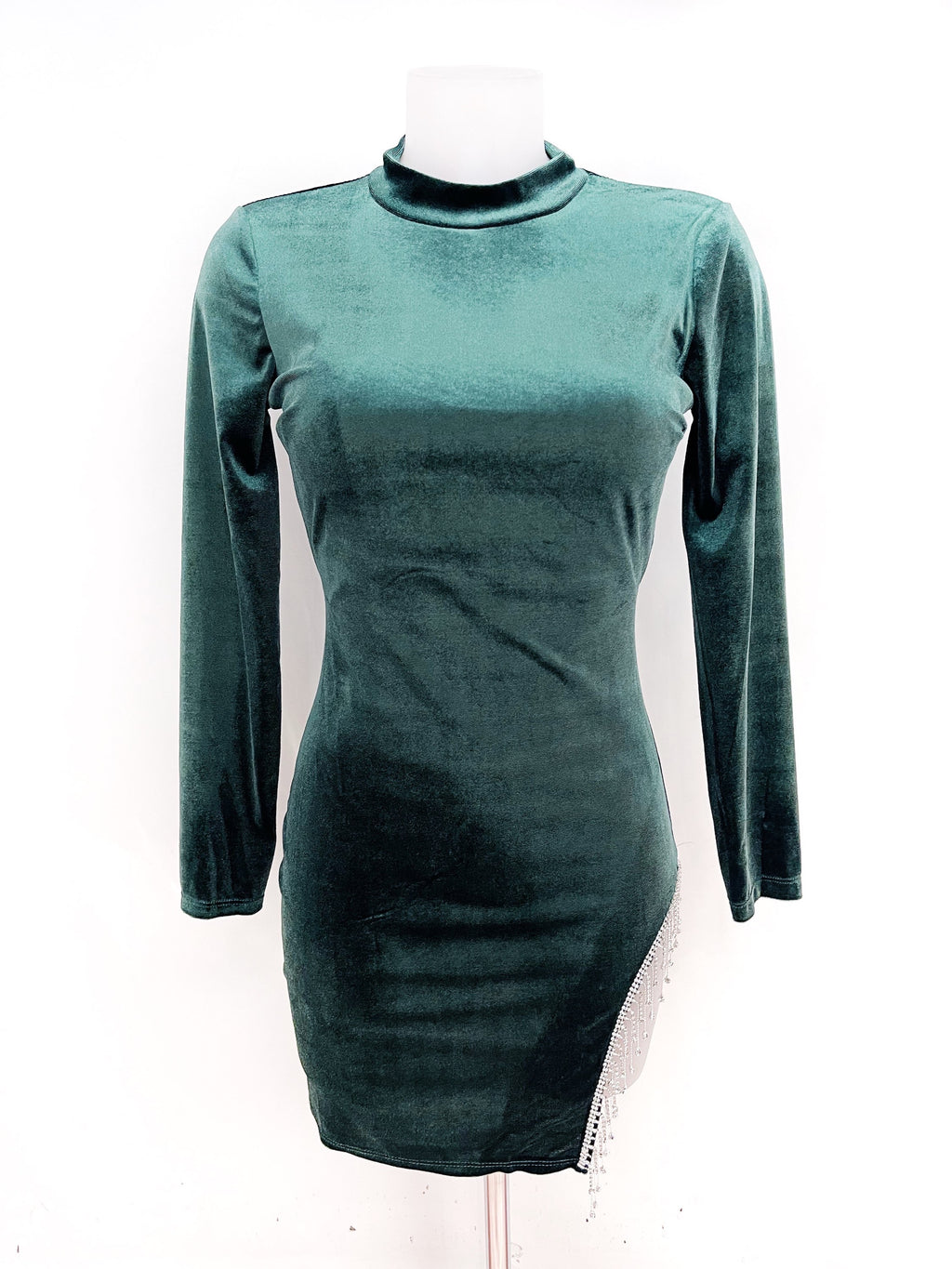 Vestido corto terciopelo colgantes image 5