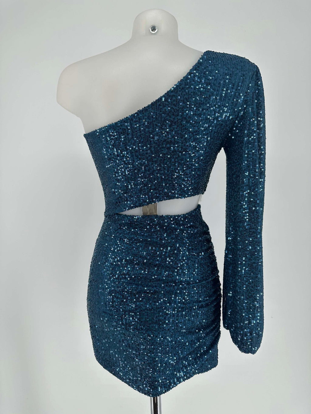 Vestido corto de lentejuelas Naomi petróleo image 9