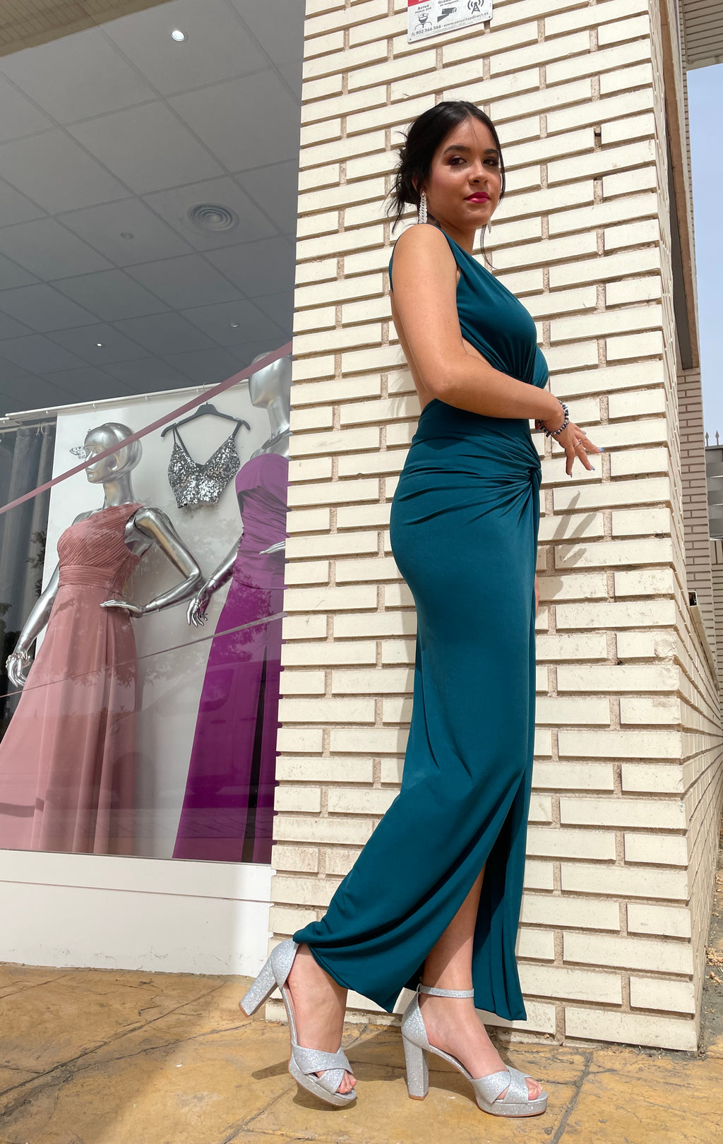 Vestido Largo Adara petróleo  image 7