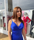 Vestido largo Cloé licra azulón  image 12