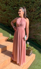 Vestido Fabiola rosa maquillaje image 0
