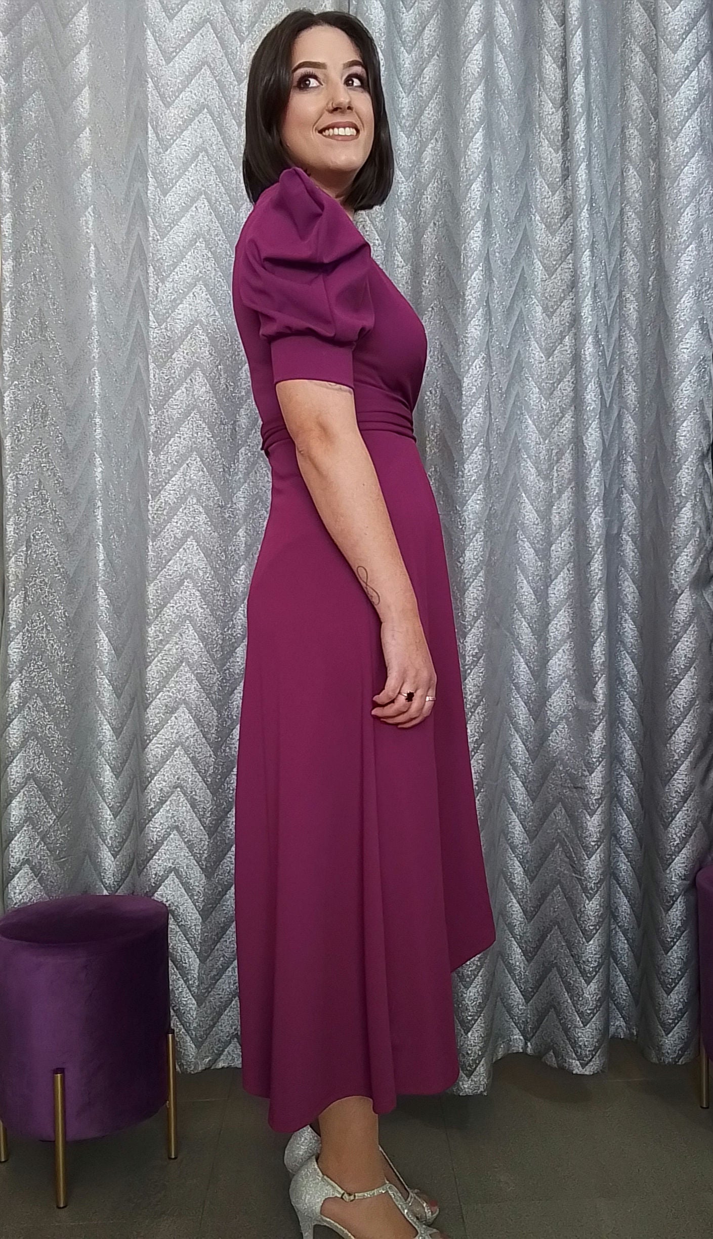 Vestido corto midi Carolina image 5