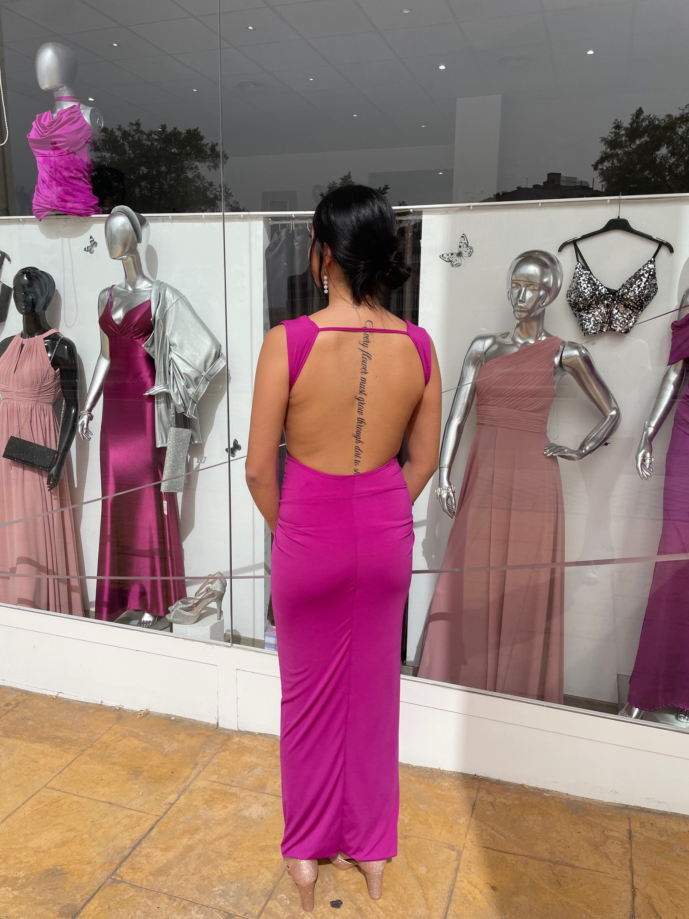 Vestido largo Adara buganvilla image 7