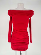 Vestido corto Shadow Gris y Rojo image 6