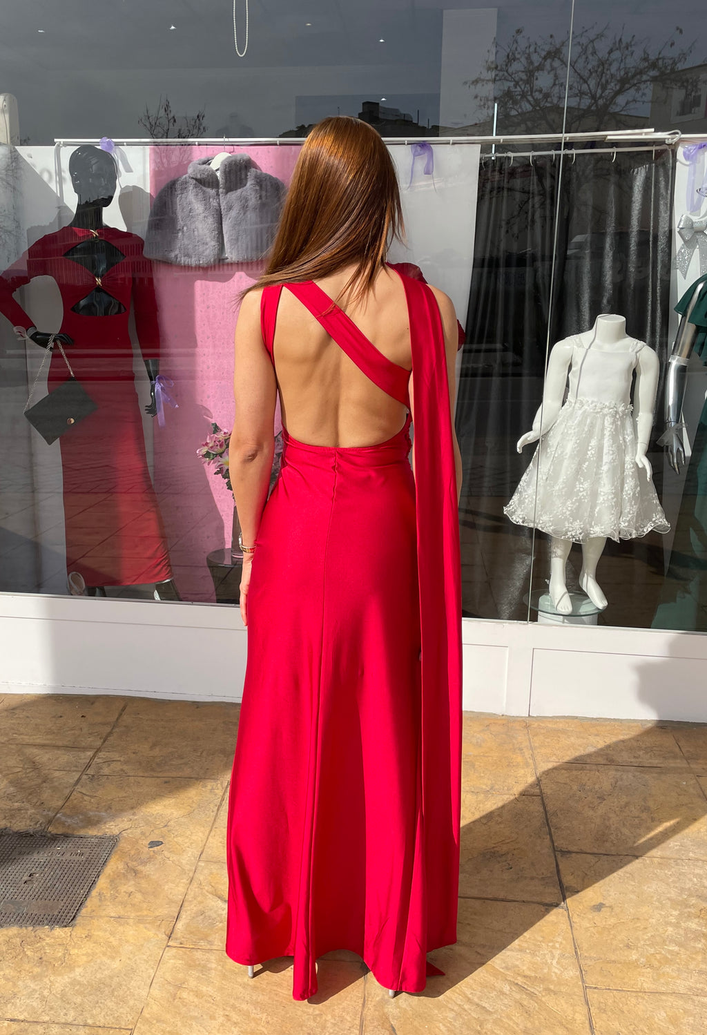 Vestido largo Denia rojo image 2