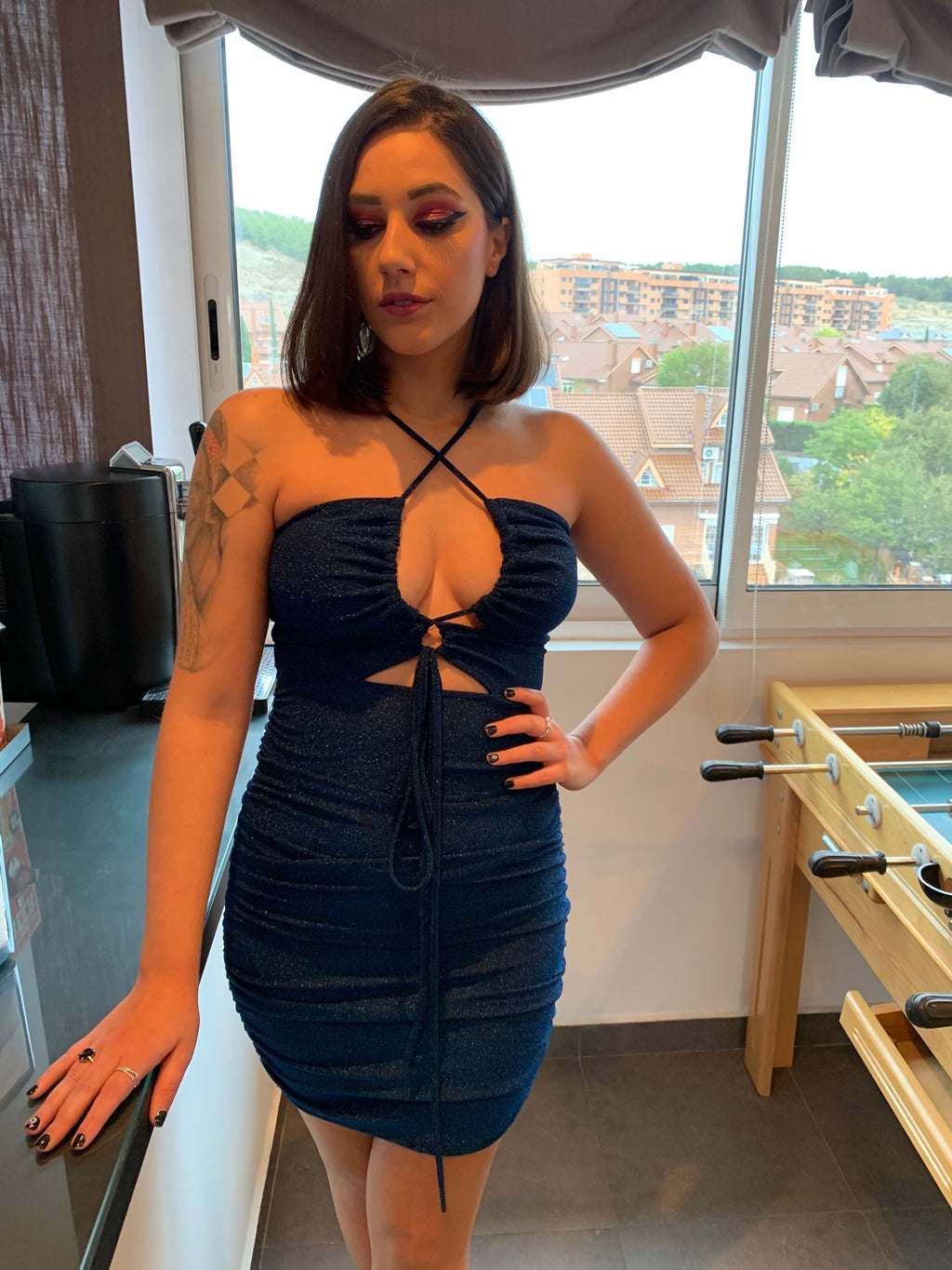 Vestido corto strass Angelina image 9
