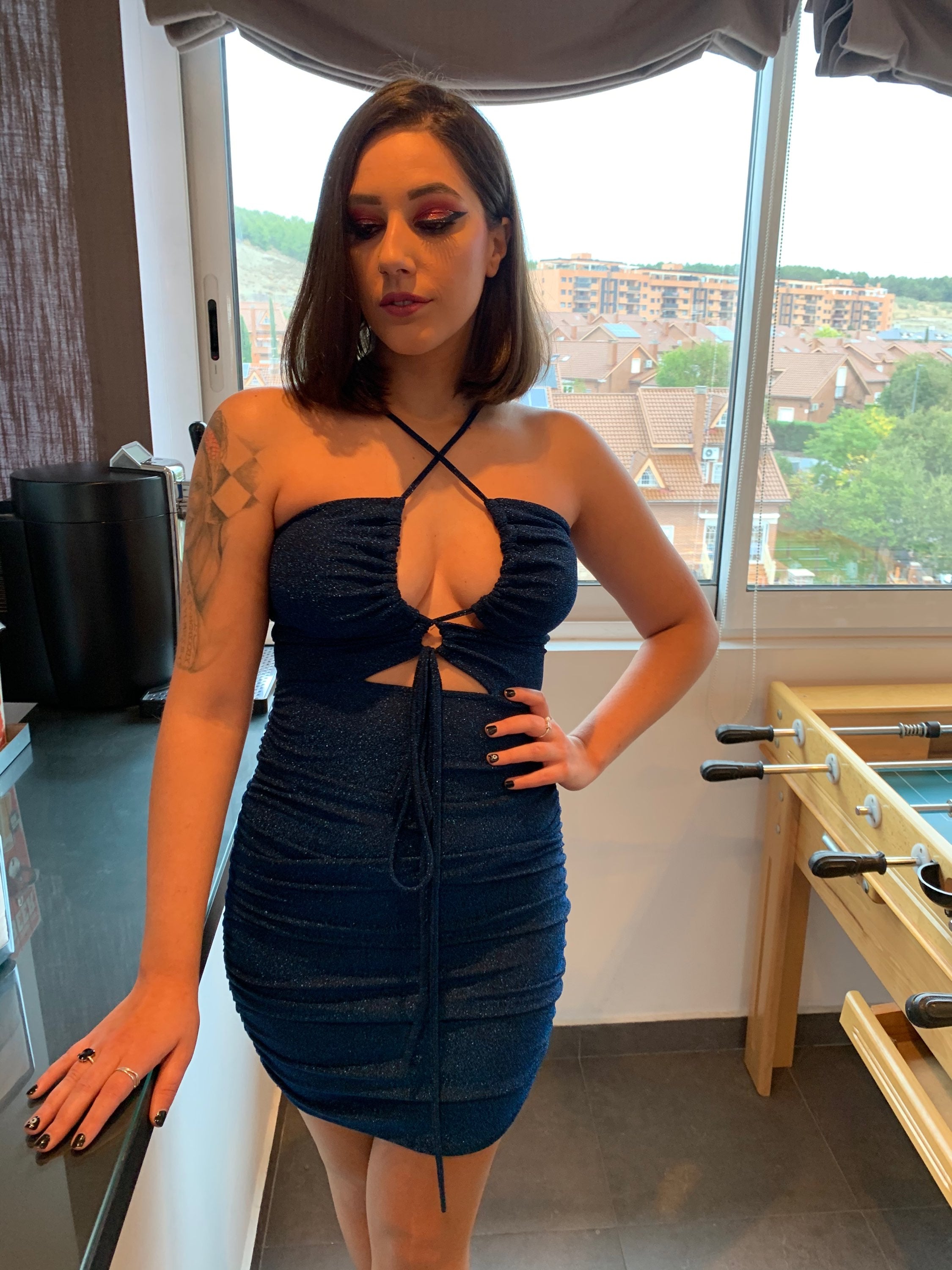 Vestido corto strass Angelina image 9