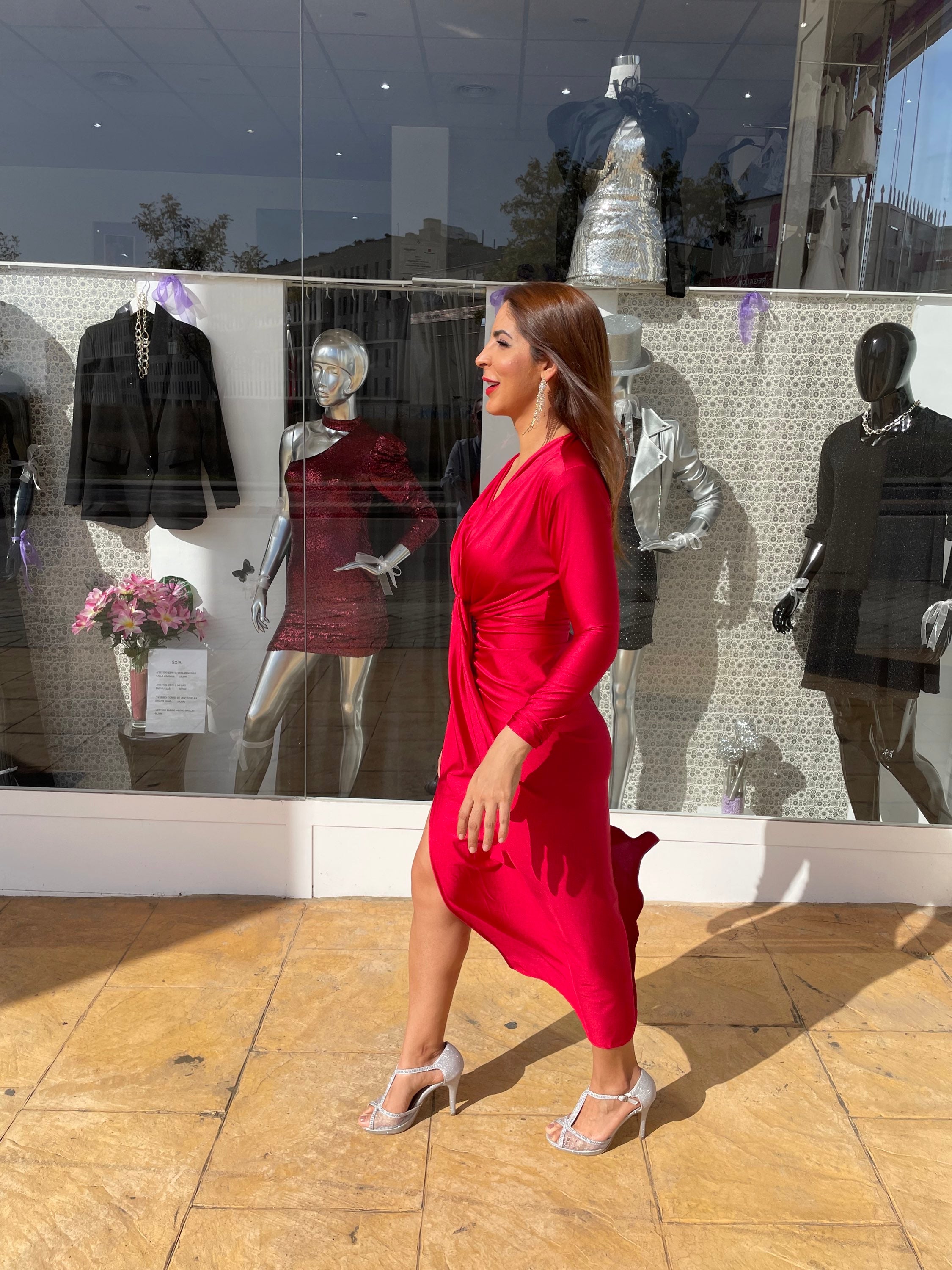 Vestido Alexandra manga Rojo image 12