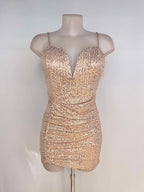 Vestido corto lentejuelas Yara image 3