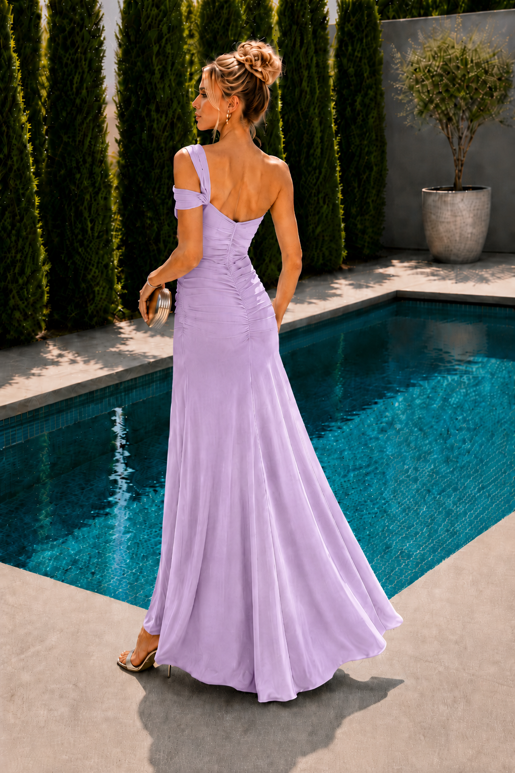 Vestido largo Fiona lila